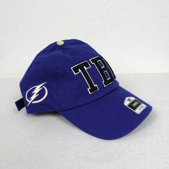 Tampa Bay Lightning NHL Hockey Team TBL Blue Baseball Hat Cap Men's Size OS NEW - Picture 2 of 12